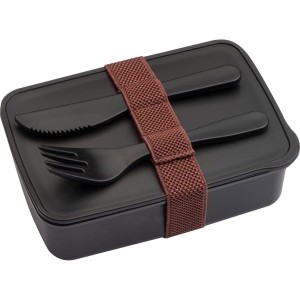 Plastikowy lunchbox ze sztućcami VIGO
