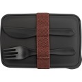 Plastikowy lunchbox ze sztućcami VIGO