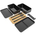 Podwójny lunchbox ze sztućcami Pescara 600 ml