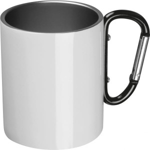 Stalowy kubek do sublimacji z karabińczykiem Sofia 300 ml