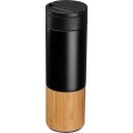 Miedziana butelka termiczna z uchwytem i bambusowym elementem Scheffield 500 ml