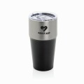 Kubek termiczny 500 ml Fluid ze stali nierdzewnej z recyklingu z przezroczystym wieczkiem