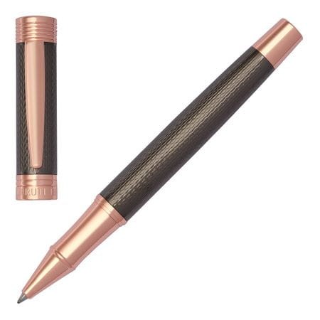 Pióro kulkowe z grawerowaną teksturą Cerruti 1881 Zoom Diamond Chrome