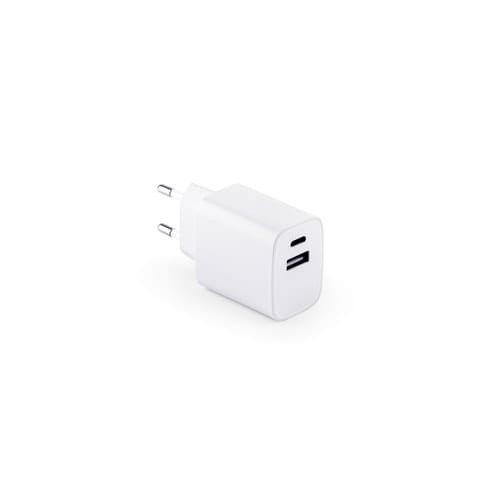 Zasilacz ścienny z portem usb-c i usb-a Wegener