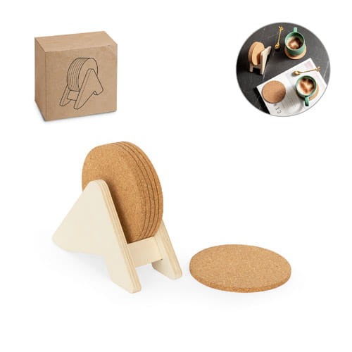 Zestaw 6 podkłądek korkowych Plycork