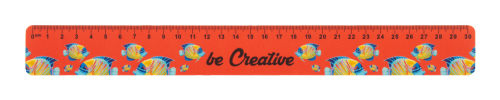 Elastyczna personalizowana linijka 30 cm z nadrukiem full kolor na całej powierzchni