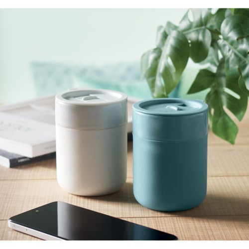 Kubek ceramiczny Qeram z pokrywką