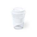 Szklany kubek z silikonowym wieczkiem 350 ml
