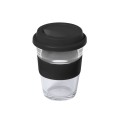 Szklany kubek z silikonowym wieczkiem 350 ml