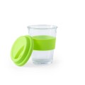 Szklany kubek z silikonowym wieczkiem 350 ml