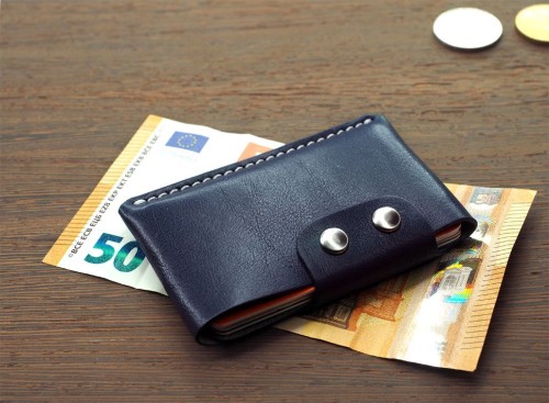 Mini portfel etui na karty ze skóry Primavera