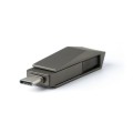Pamięć USB C i USB A 64 GB w metalowym etui