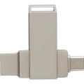Pamięć USB C i USB A 64 GB w metalowym etui