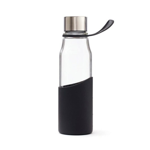 Szklana butelka 550 ml VINGA Lean w silikonowym pokrowcu