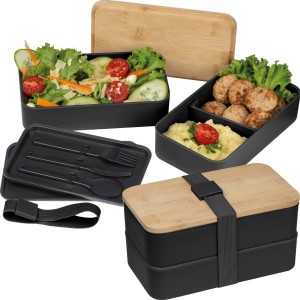 Lunch box ze sztućcami 600 ml