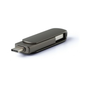 Pamięć USB 64 GB ze złączem USB i USB-C w metalowym pudełku