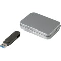 Pamięć USB 64 GB ze złączem USB i USB-C w metalowym pudełku