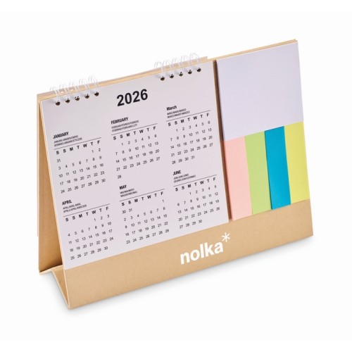 Kalendarz biurkowy czteroletni z karteczkami memo Calendoo