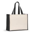 Torba płócienna (320 g/m²), z dnem i bokami z laminowanej juty (350 g/m²) w kolorach HELSINQUE COLOUR