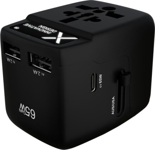 Adapter podróżny z ultraszybkim portem GaN i etui