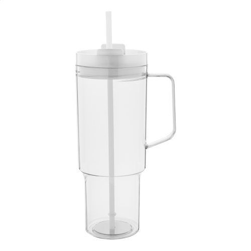 Plastikowy kubek ze słomką Repetus 1200 ml