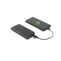 Power bank o pojemności 10 000 mAh wykonany z ABS pochodzącego z recyklingu (100% rABS) z superszybką ładowarką bezprzewodową o mocy 15 W