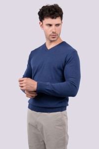 Męski sweter z dekoltem V-Neck 290g