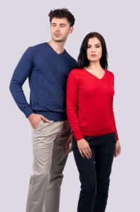 Damski sweter z dekoltem V-Neck 290g