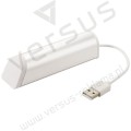 Aluminiowy 4-portowy hub USB/podstawka na telefon