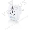 Adapter podróżny do Europy z uziemieniem (Schuko)