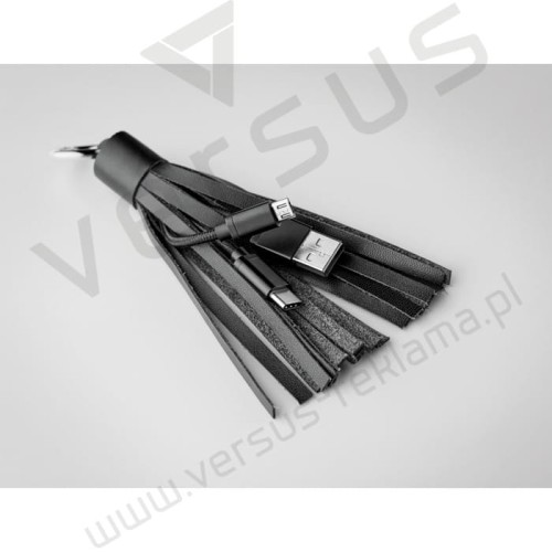 Brelok z 2 kablami ładującymi Tassel