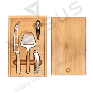 Zestaw do sera i wina z bambusa Wine&Cheese