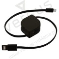 Kabel zwijany z końcówką USB oraz micro USB