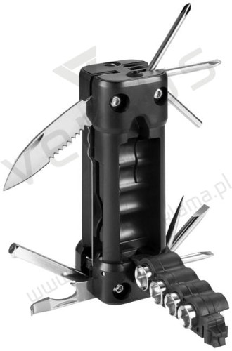 Wielofunkcyjne narzędzie z latarką i laserem 16-w-1