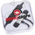 Metalowe słuchawki douszne Bluetooth® Martell Magnetic