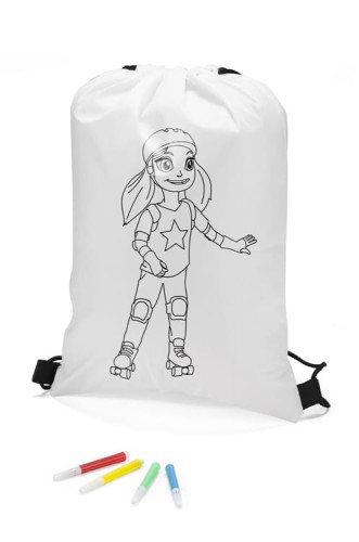 Worek na sznurkach do kolorowania Rullo