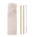 Zestaw 2 bambusowych słomek Natural Straw