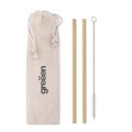 Zestaw 2 bambusowych słomek Natural Straw