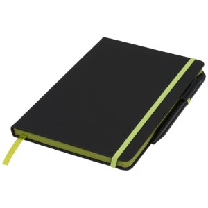 Średni notes w linie Noir Edge Medium