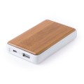 Power bank 4000 mAh w bambusowej obudowie
