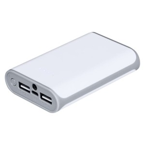 Power bank 6000 mAh z 4 diodami wskazującymi poziom naładowania i lampką LED