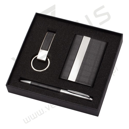 Zestaw upominkowy Gallant - brelok, wizytownik, długopis
