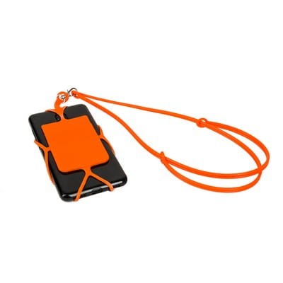 Smycz reklamowa z uchwytem na telefon i kieszenią na kartę