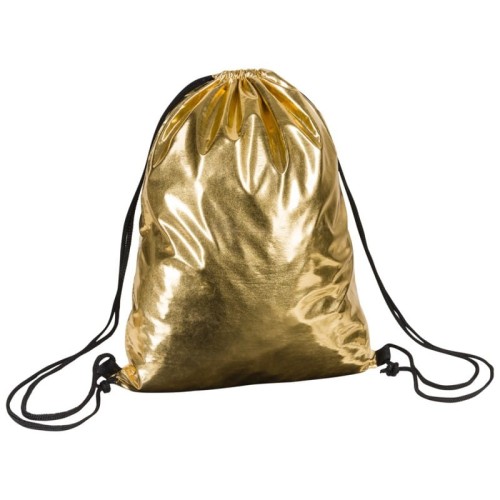 Metaliczny worek ze sznurkiem