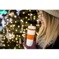  Kubek termiczny 400 ml Air Gifts, z kolorową silikonową opaską