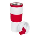  Kubek termiczny 400 ml Air Gifts, z kolorową silikonową opaską