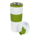  Kubek termiczny 400 ml Air Gifts, z kolorową silikonową opaską
