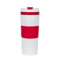  Kubek termiczny 400 ml Air Gifts, z kolorową silikonową opaską