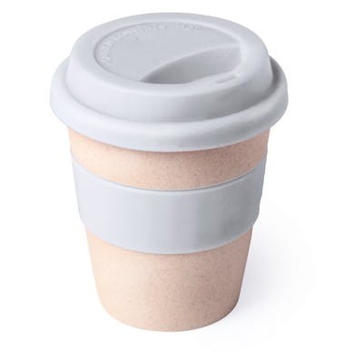  Bambusowy kubek 380 ml, z silikonowym uchwytem