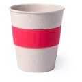 Bambusowy kubek 380 ml z wygodnym silikonowym uchwytem